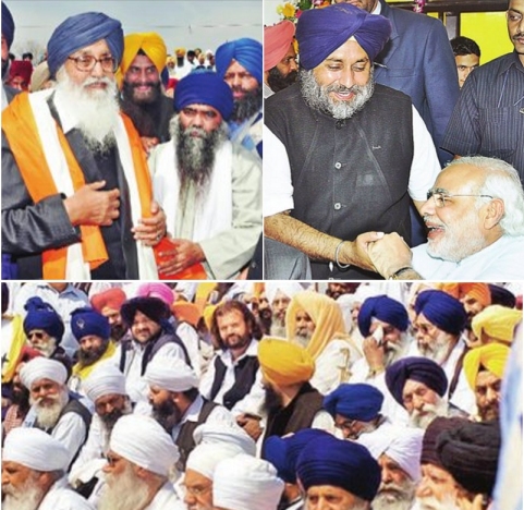 Along with Modi and Dhumma, scores of pro-Badal Babas and Jathedars also came to congratulate the new Badal Government