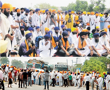 Sikhs Blockade the National Highway in Beas