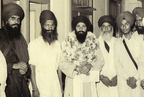 Bhai Amrik Singh, Baba Tharaa Singh and others after their release from Jail